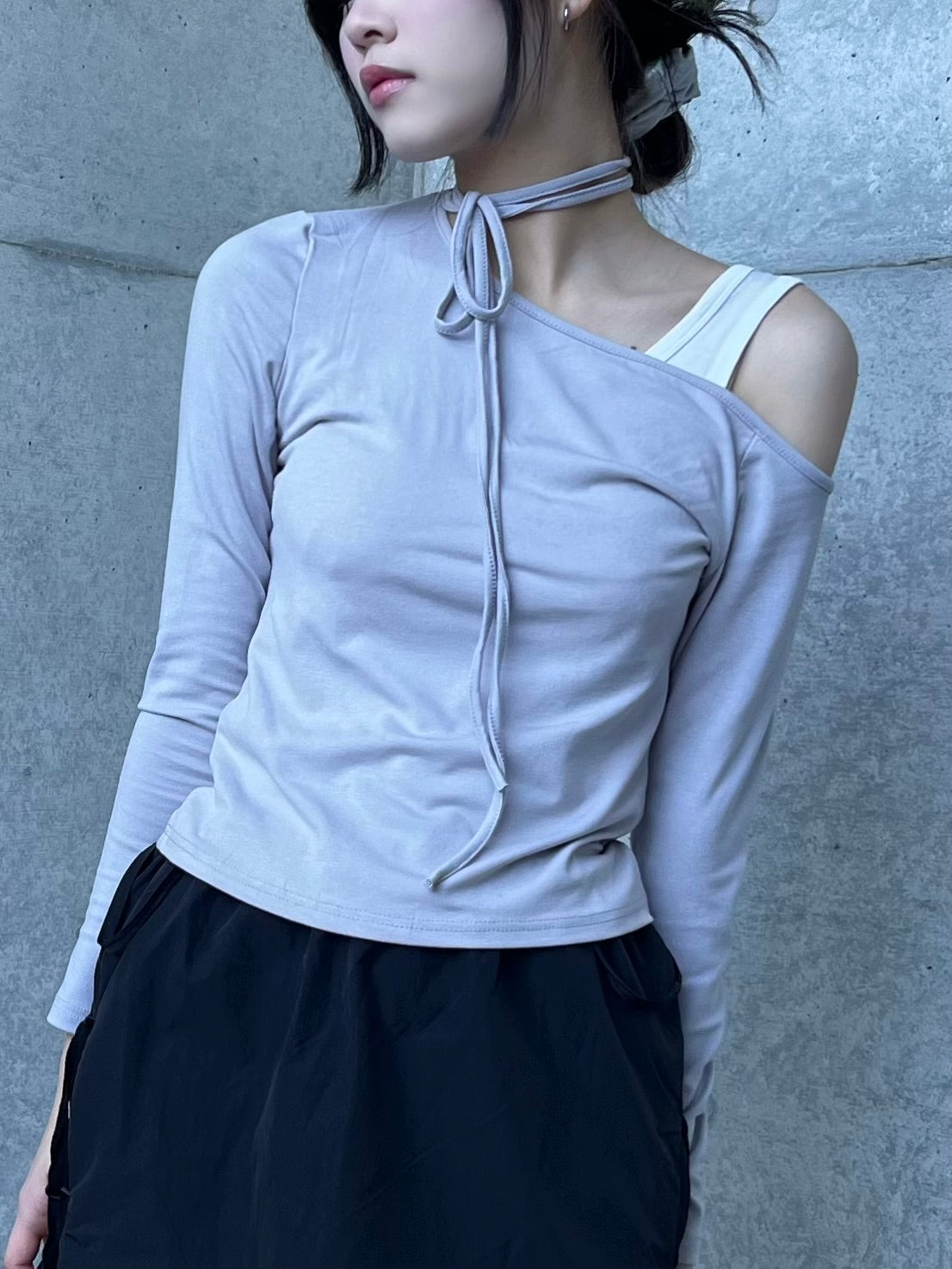 クロップドリボンロングTシャツ DPB65037