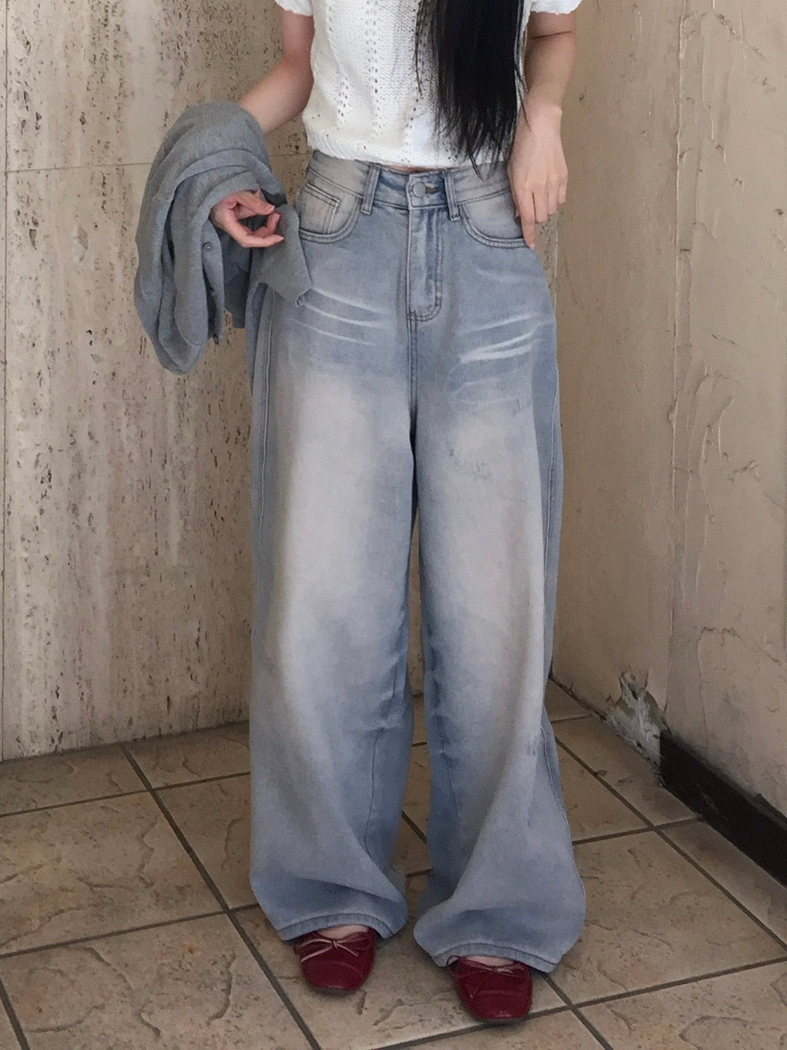 ワインレッドリボンシューズ DPB43228