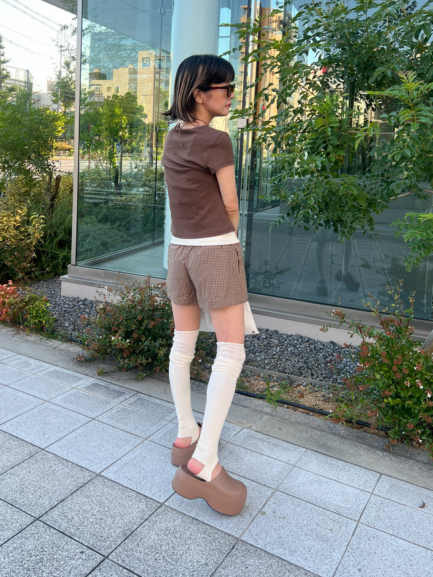チェックデザインショートパンツ DPB79182
