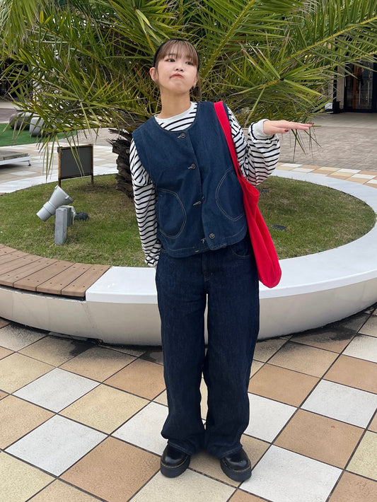 ステッチデニムベスト DPB63009