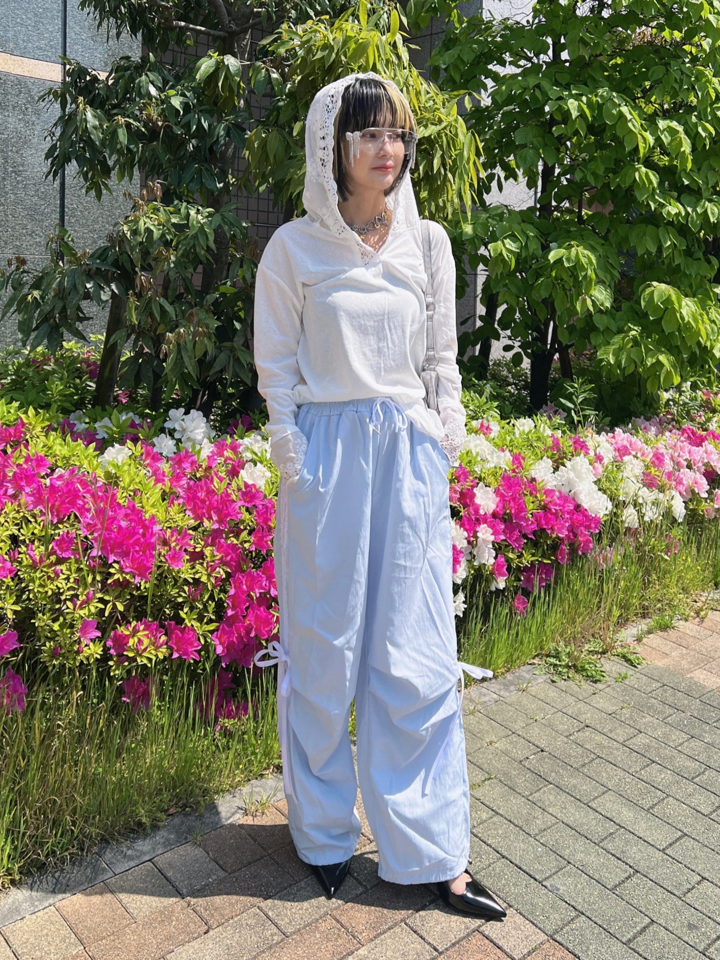 レースフーディロングスリーブTシャツ DPB79158