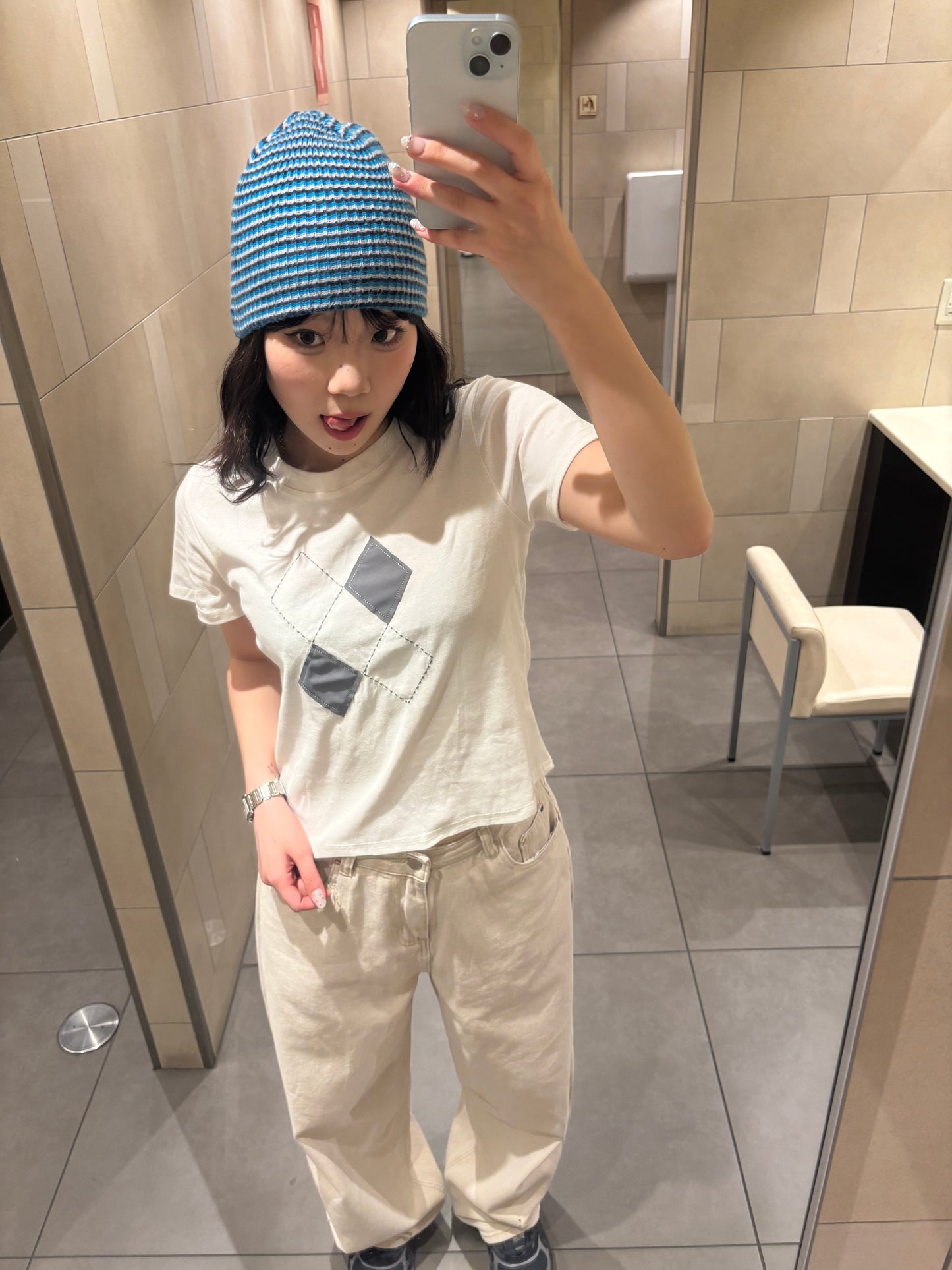 アーガイルラウンドネックTシャツ DPB89006