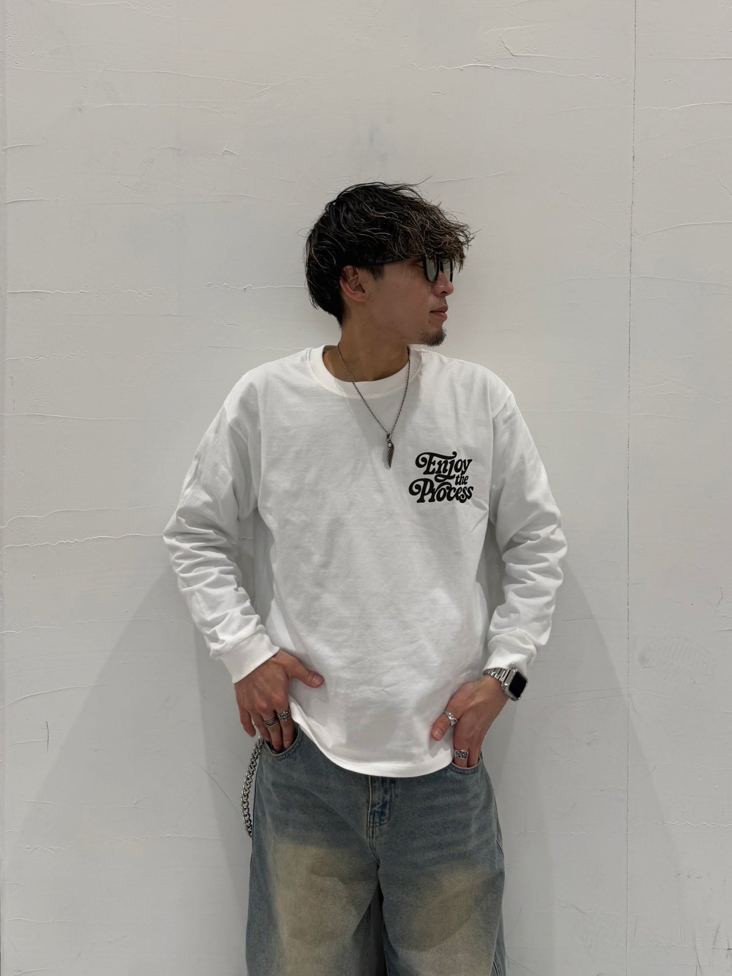 ユニセックスロゴロングスリーブTシャツ DPB73254