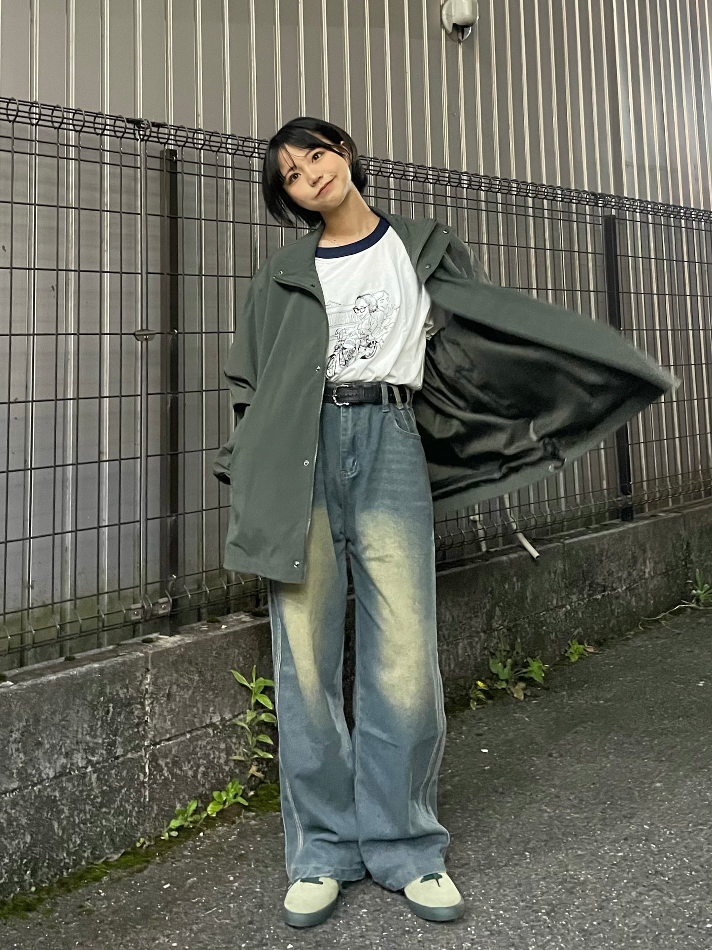 ラインワイドデニムパンツ DPB64024