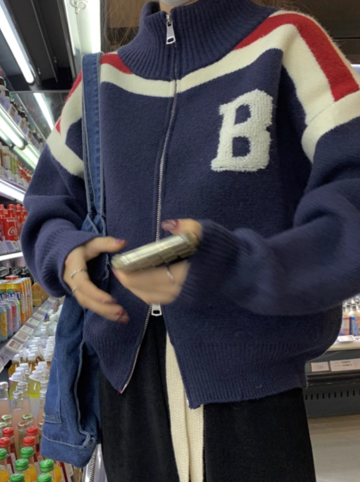 Bロゴダブルジッパーニット DPB71332