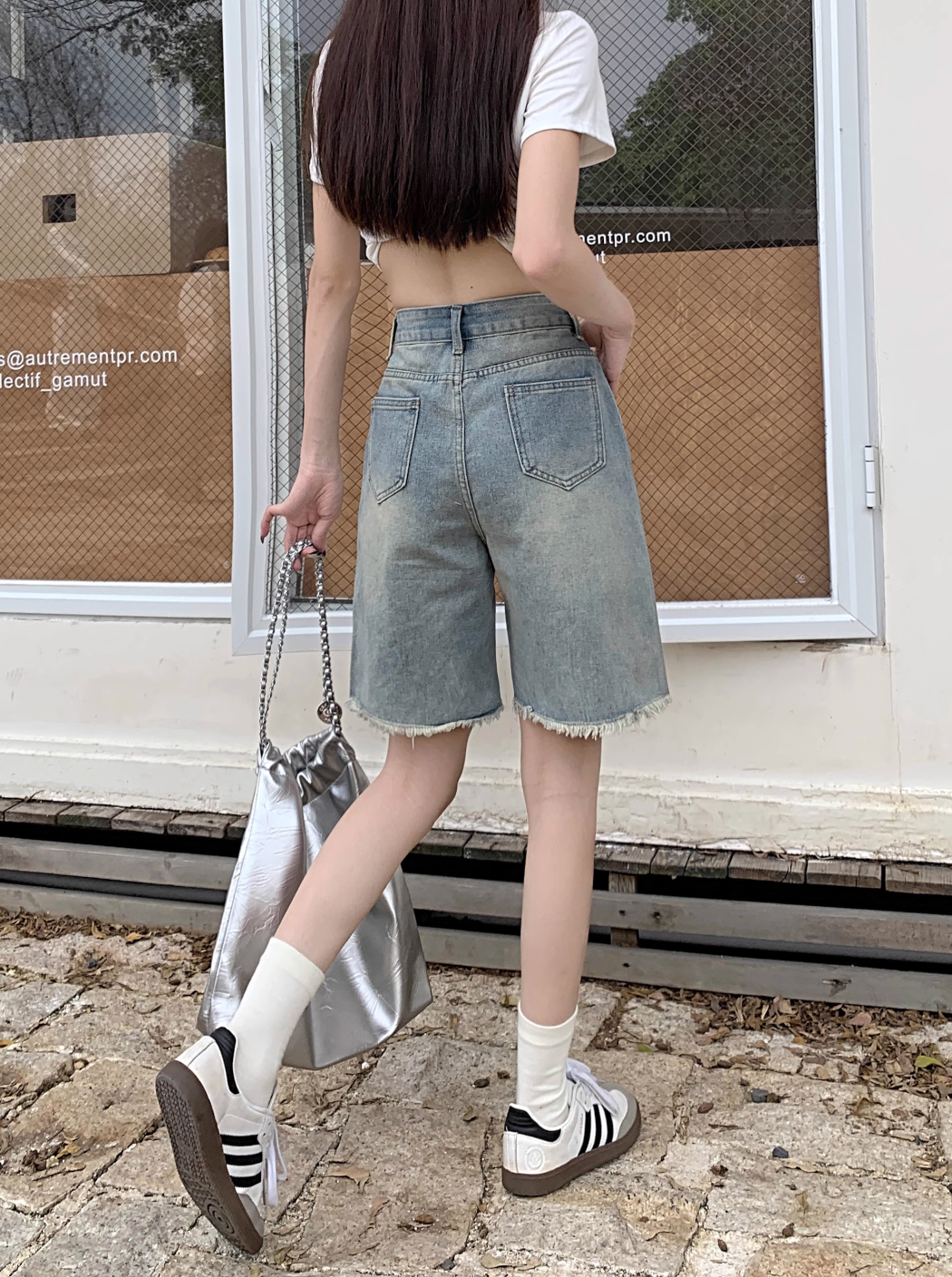 ダメージデニムハーフパンツ DPB71449