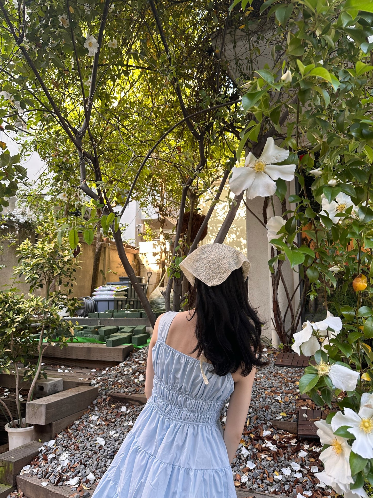 ライトブルーティアードワンピース DPA43367