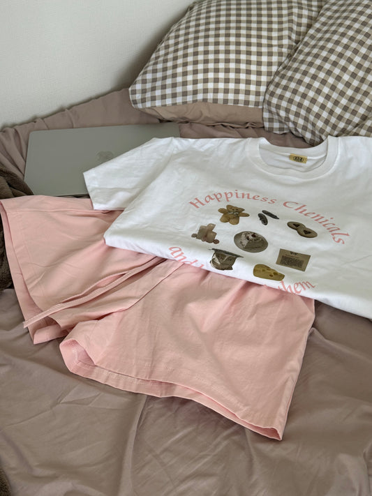 ピンクプリントTシャツ DPB80002