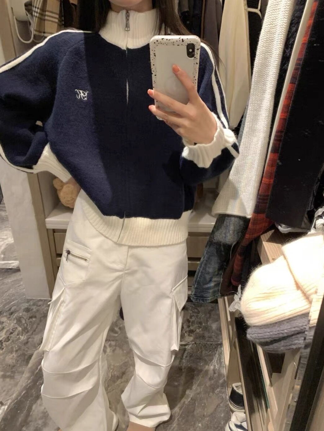 ネイビーラインニットジャージ DPB71267