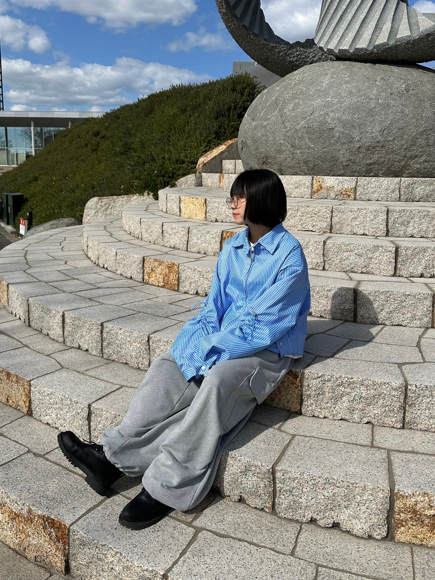 ストライプシャツジャケット DPB70058