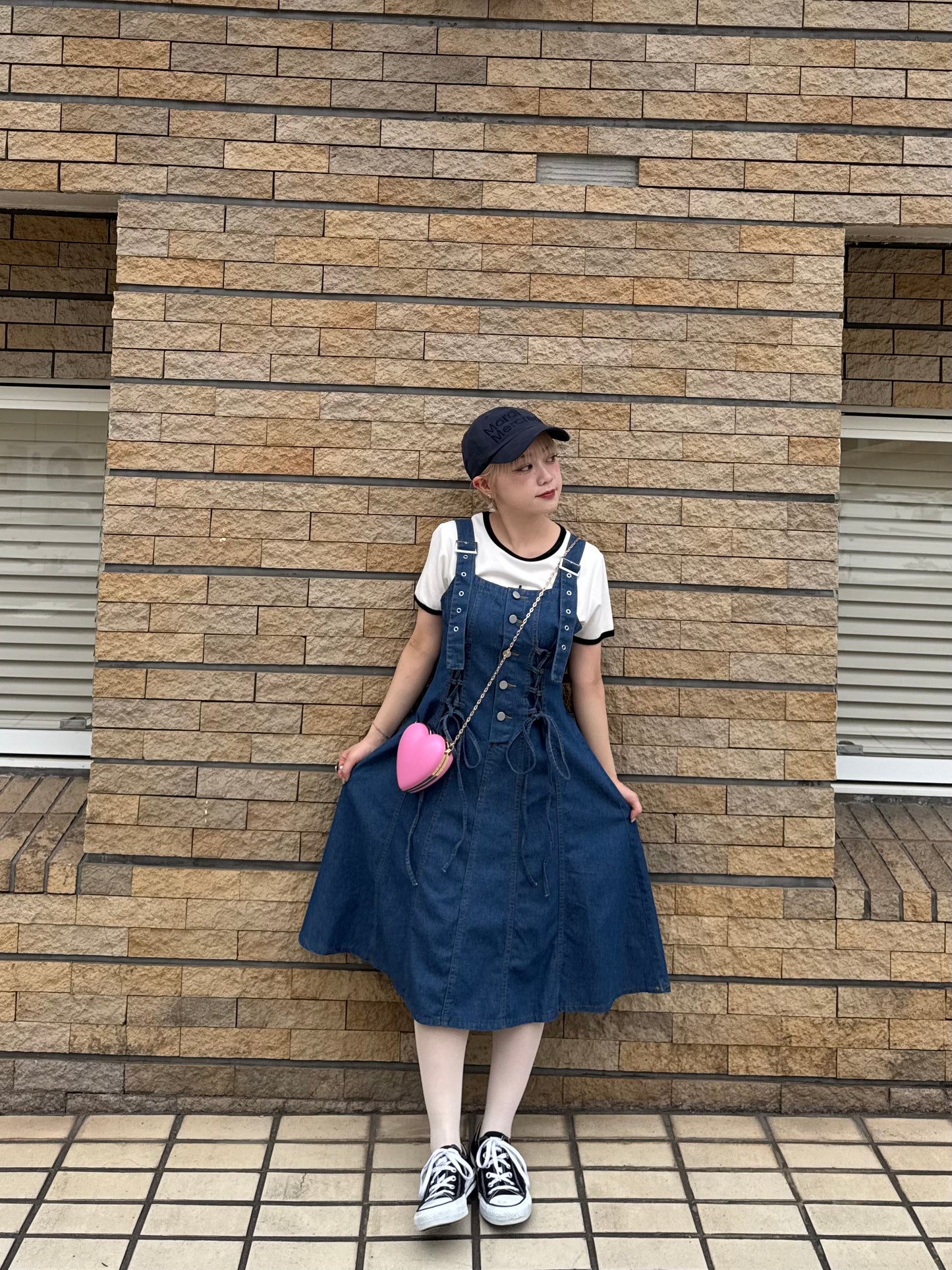 リボンデニムワンピース DPB76139