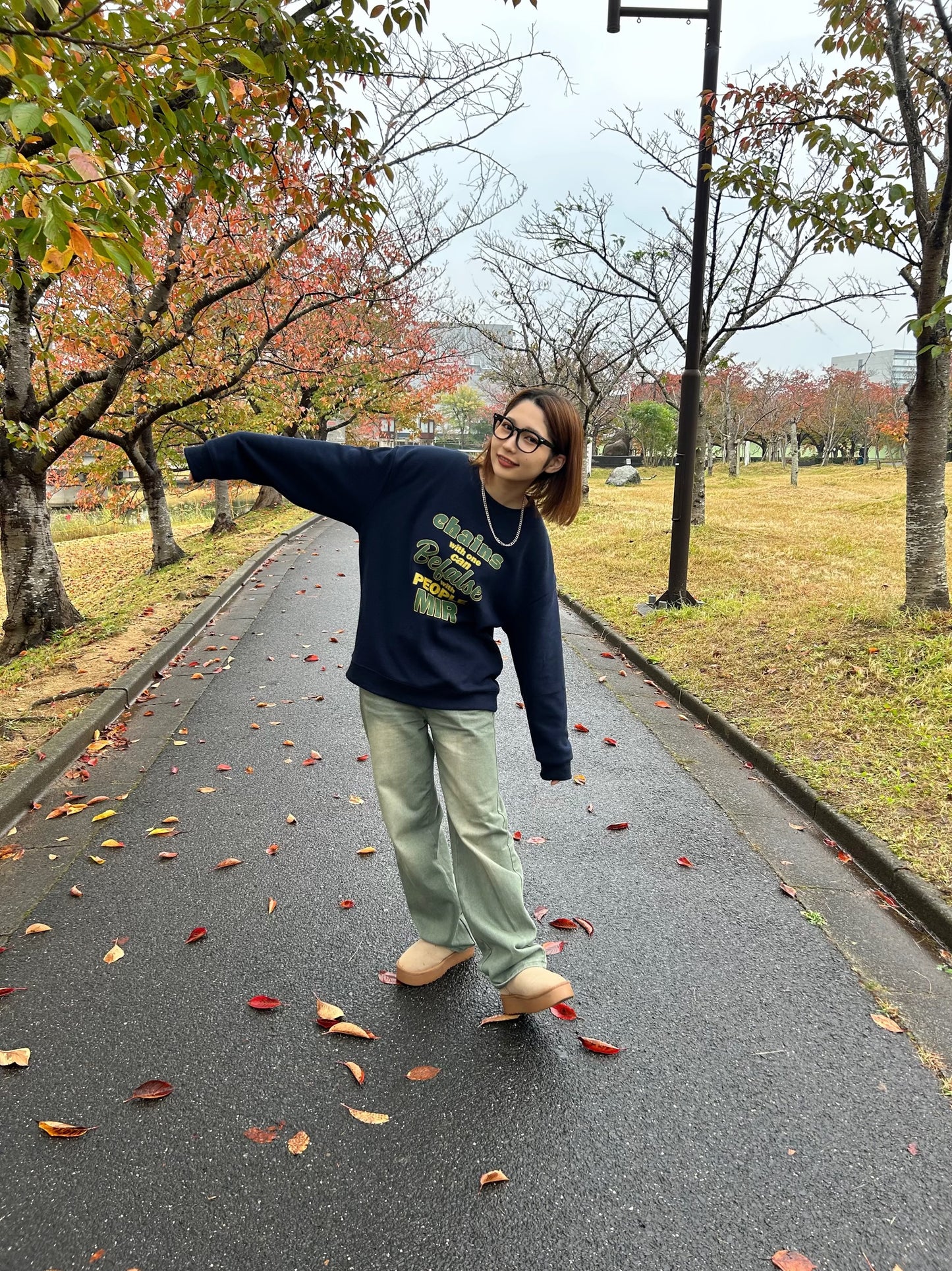 ネイビーロゴスウェット DPA61267