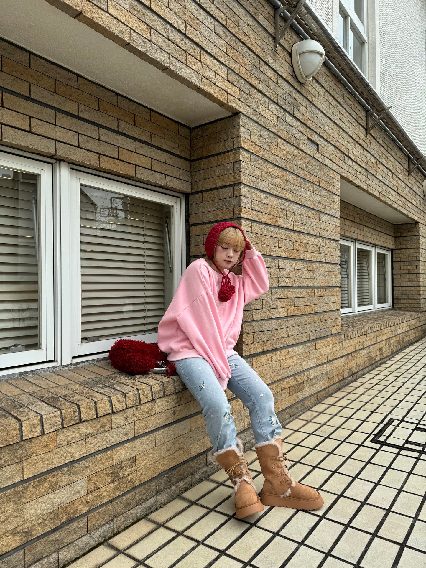 編み上げムートンブーツ DPB76094