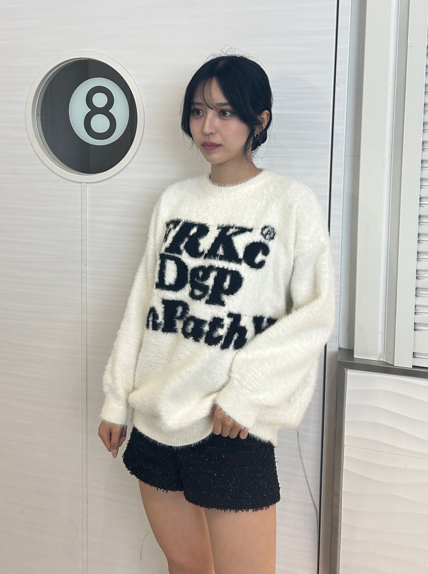 シャギーホワイトニット DPB69023