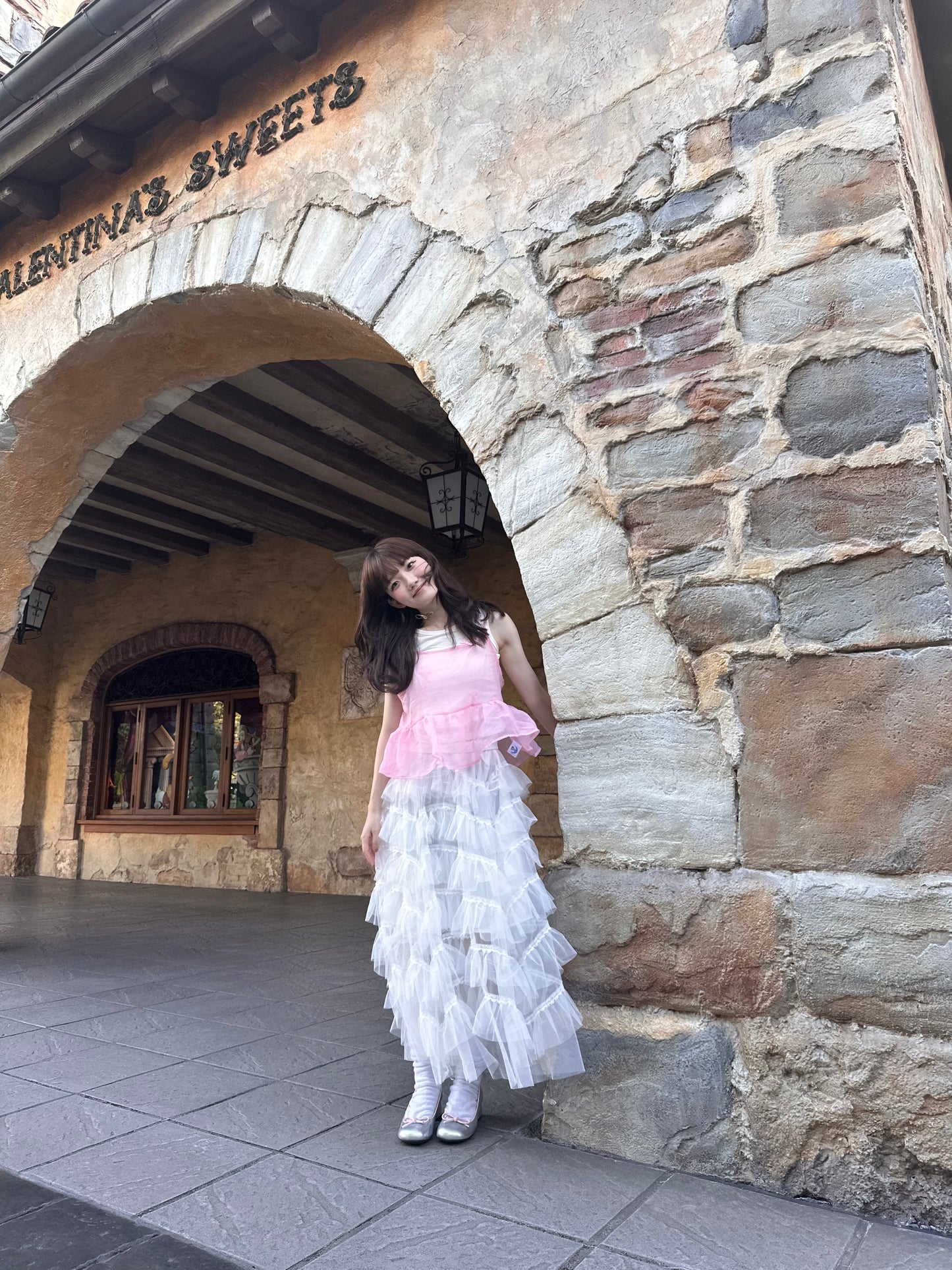 ピンクシアーリボンビスチェ DPA43407