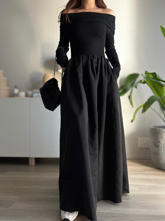 オフショルダーボリュームワンピース DPB56098