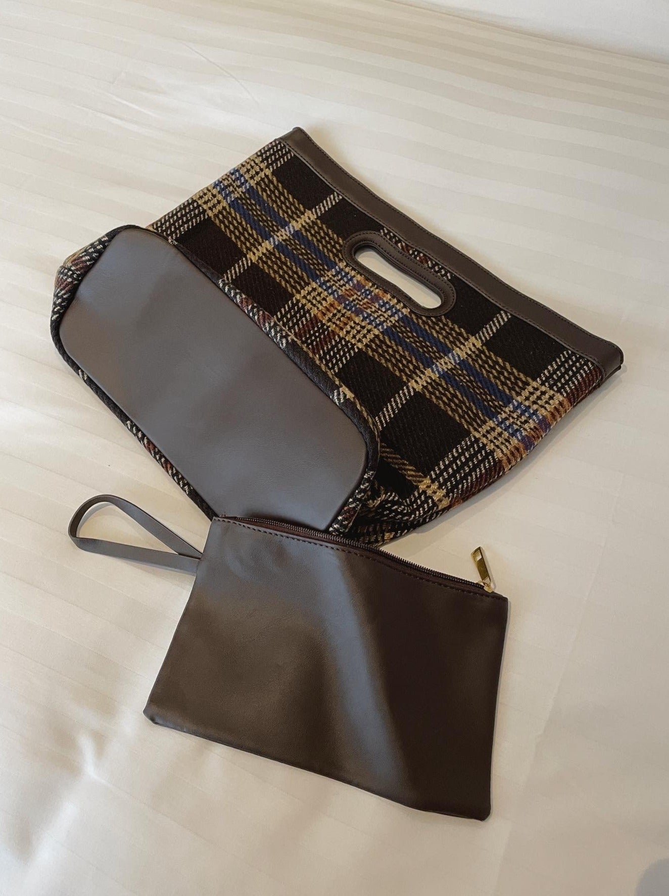 ブラウンチェックバッグ CPA38004