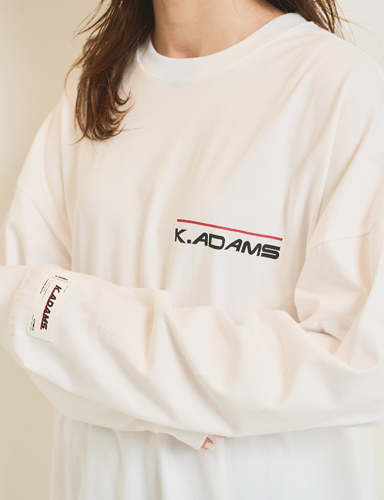 K.ADAMSロゴロングスリーブTシャツ