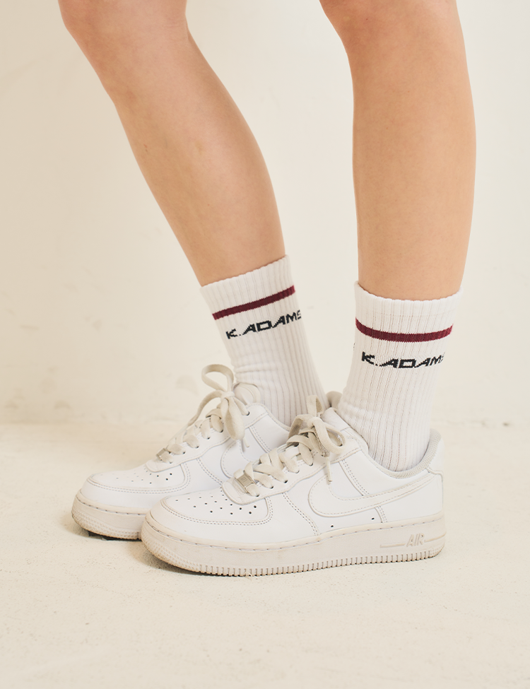 K.ADAMS LOGO CREW SOCKS