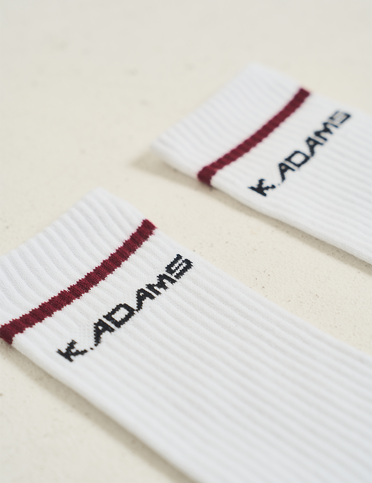 K.ADAMS LOGO CREW SOCKS