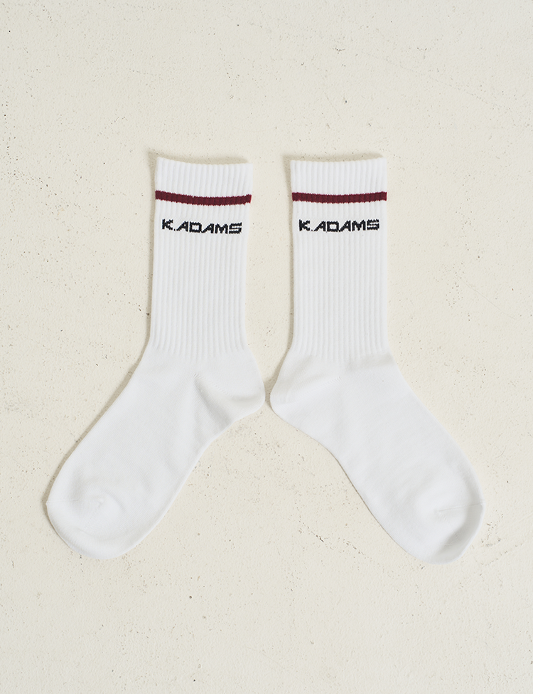 K.ADAMS LOGO CREW SOCKS