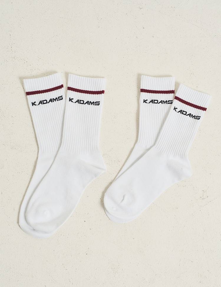 K.ADAMS LOGO CREW SOCKS