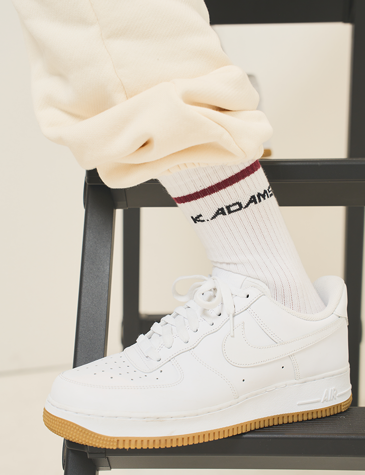 K.ADAMS LOGO CREW SOCKS