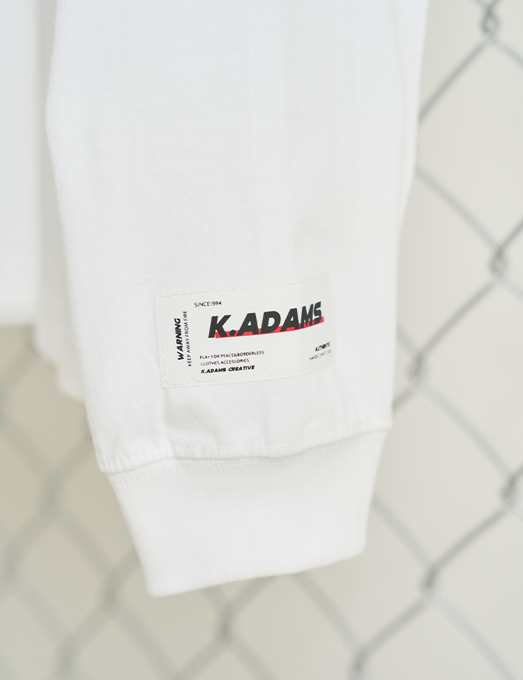 K.ADAMSロゴロングスリーブTシャツ