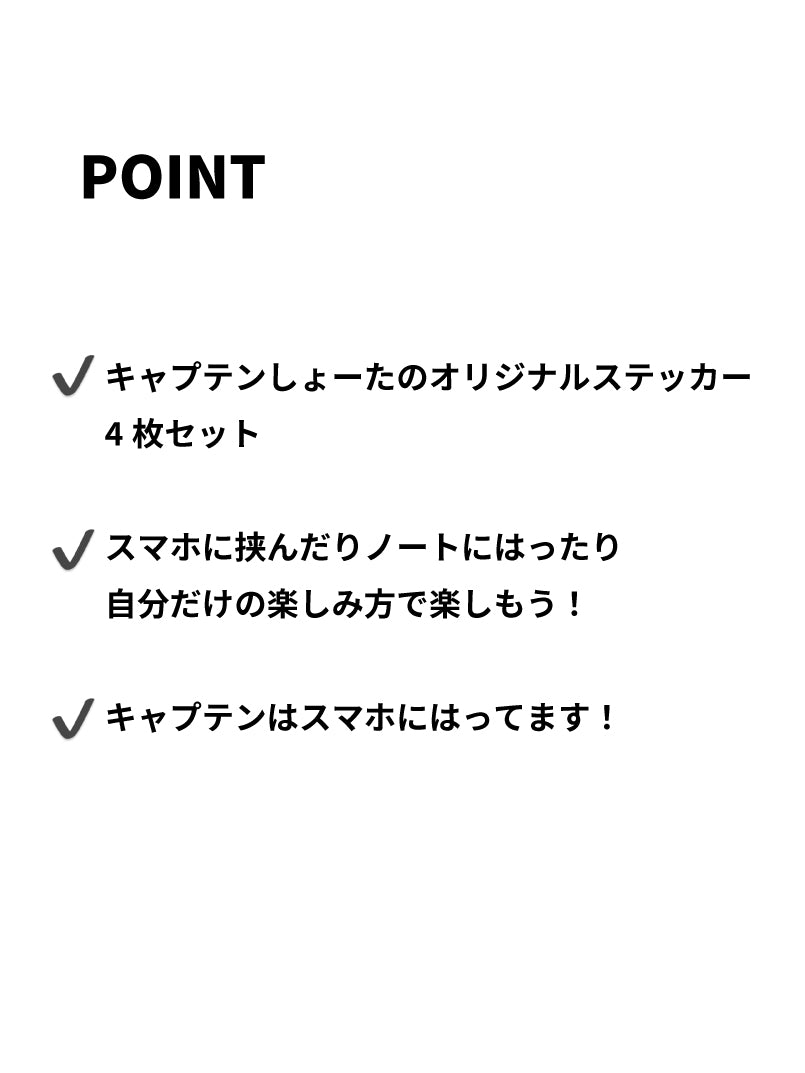 【キャプテンしょーた】ステッカーセット