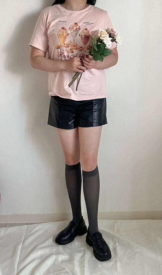 レトロガーリープリントTシャツ CPA36013