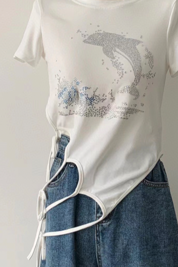 ラインストーンピチTシャツ DPA31052