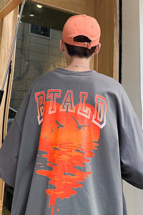 サンセットバックプリントTシャツ SPA09076