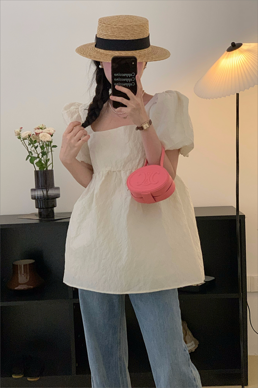 パフスリーブシアーチュニック CPA42164