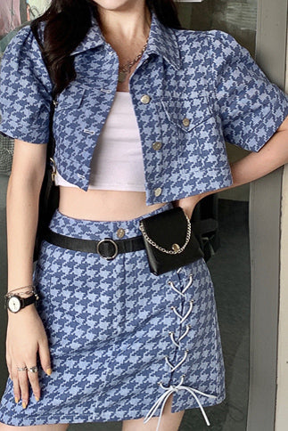 チェックショートジャケット DPB71103