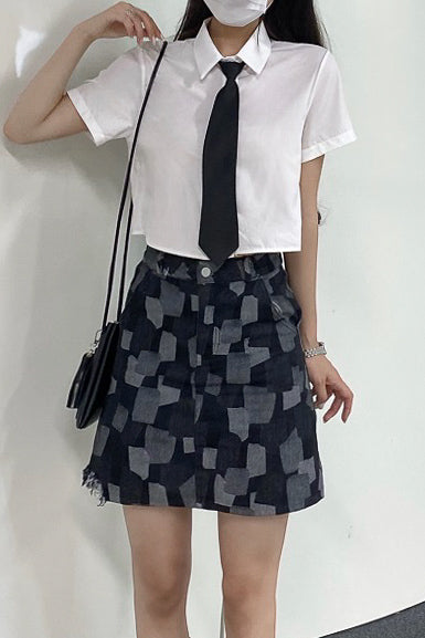 デニムブロックデザインセットアップ DPB71175