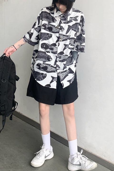 フィッシュプリントシャツ SPA09220
