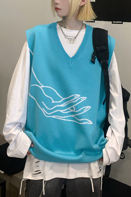 カジュアルプリントベスト SPA09037