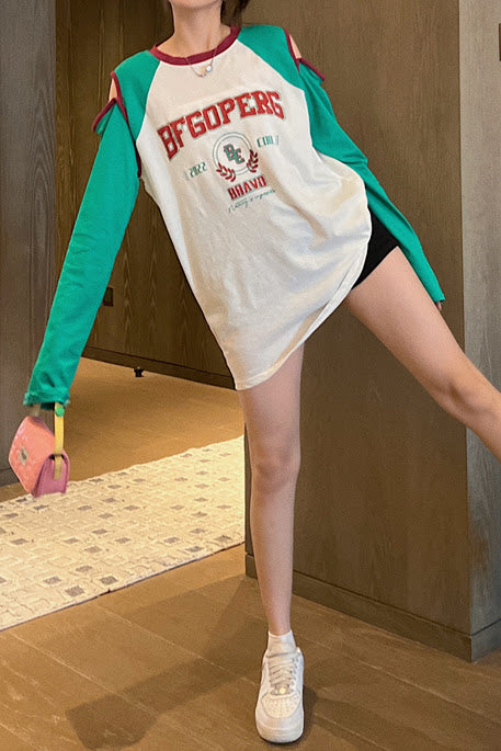 オープンショルダーラグランTシャツ DPB71065