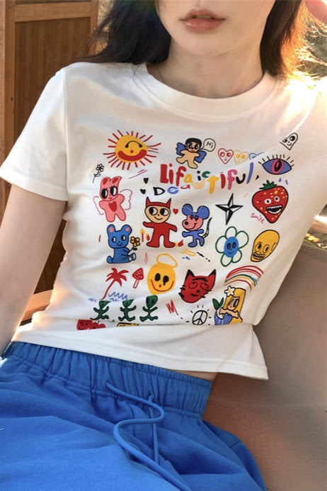 コラージュキャラTシャツ DPB71165