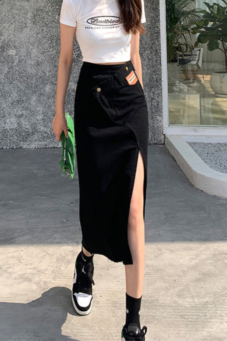 アシンメトリースリットスカート DPB71038