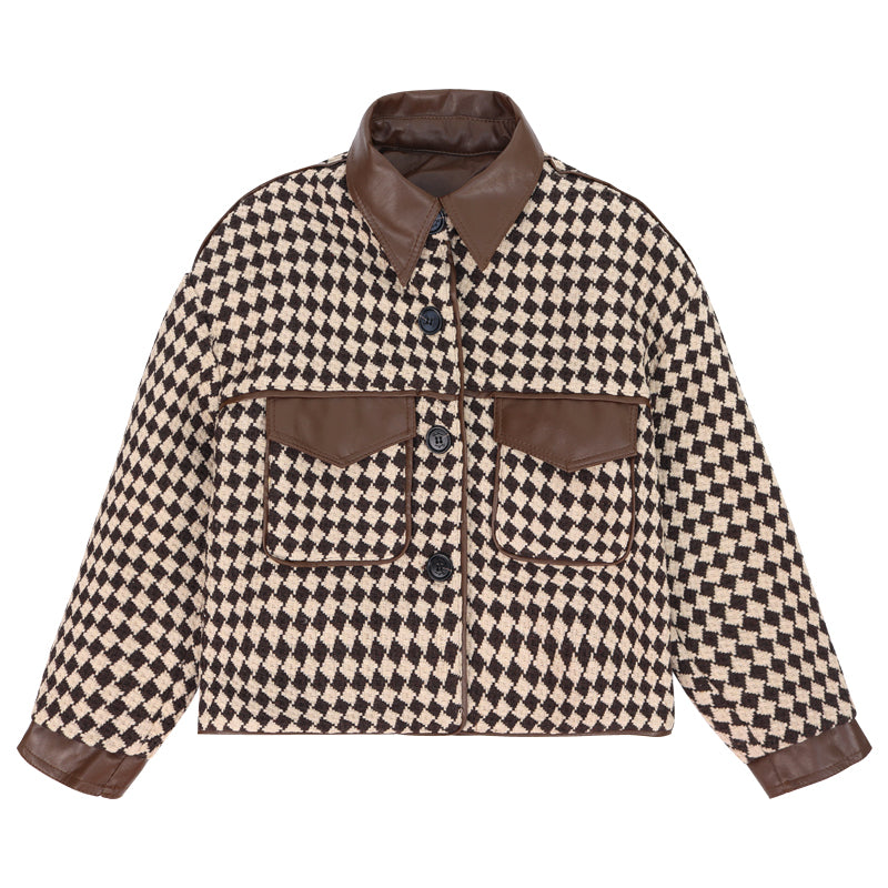 レザーラティスジャケット DPA43108