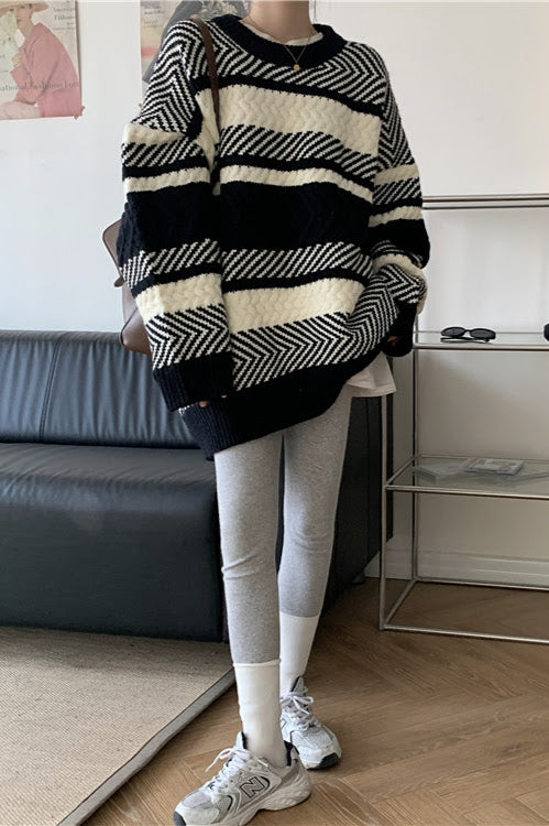 ボーダーオーバーニット CPA42217