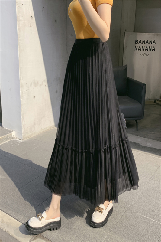 チュールプリーツスカート CPA42120