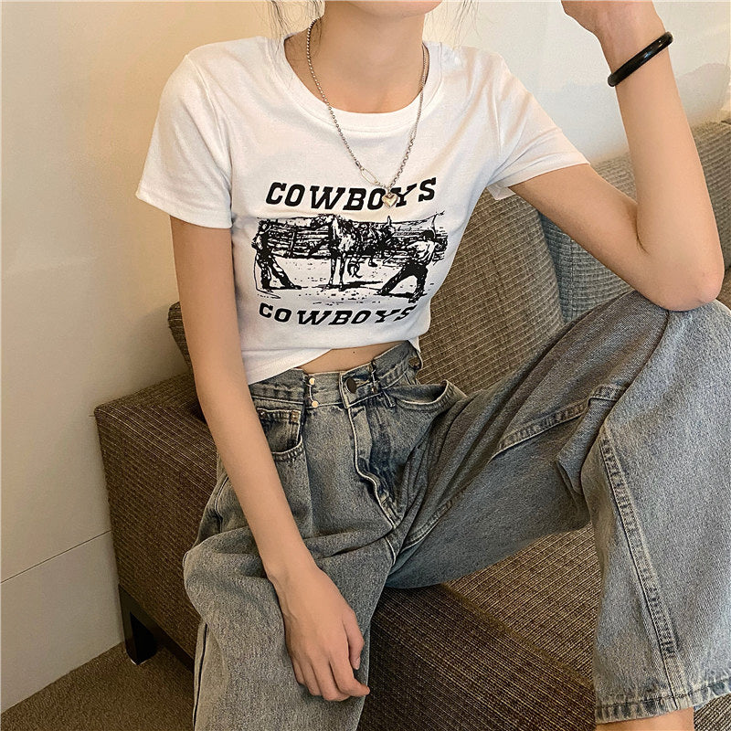 COWGIRLクロップドTシャツ DPB71171