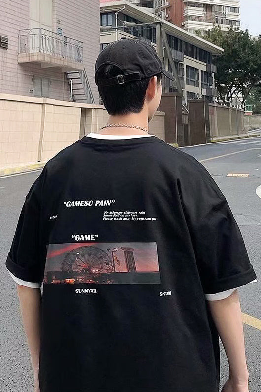 サマーフォトプリントTシャツ SPA09074