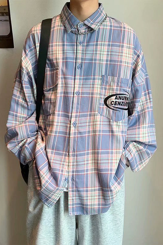 ワンポイントロゴチェックシャツ SAA03555