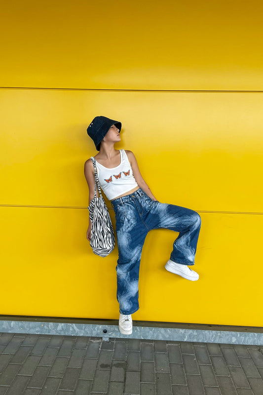 タイダイワイドレッグスデニム DPA03008