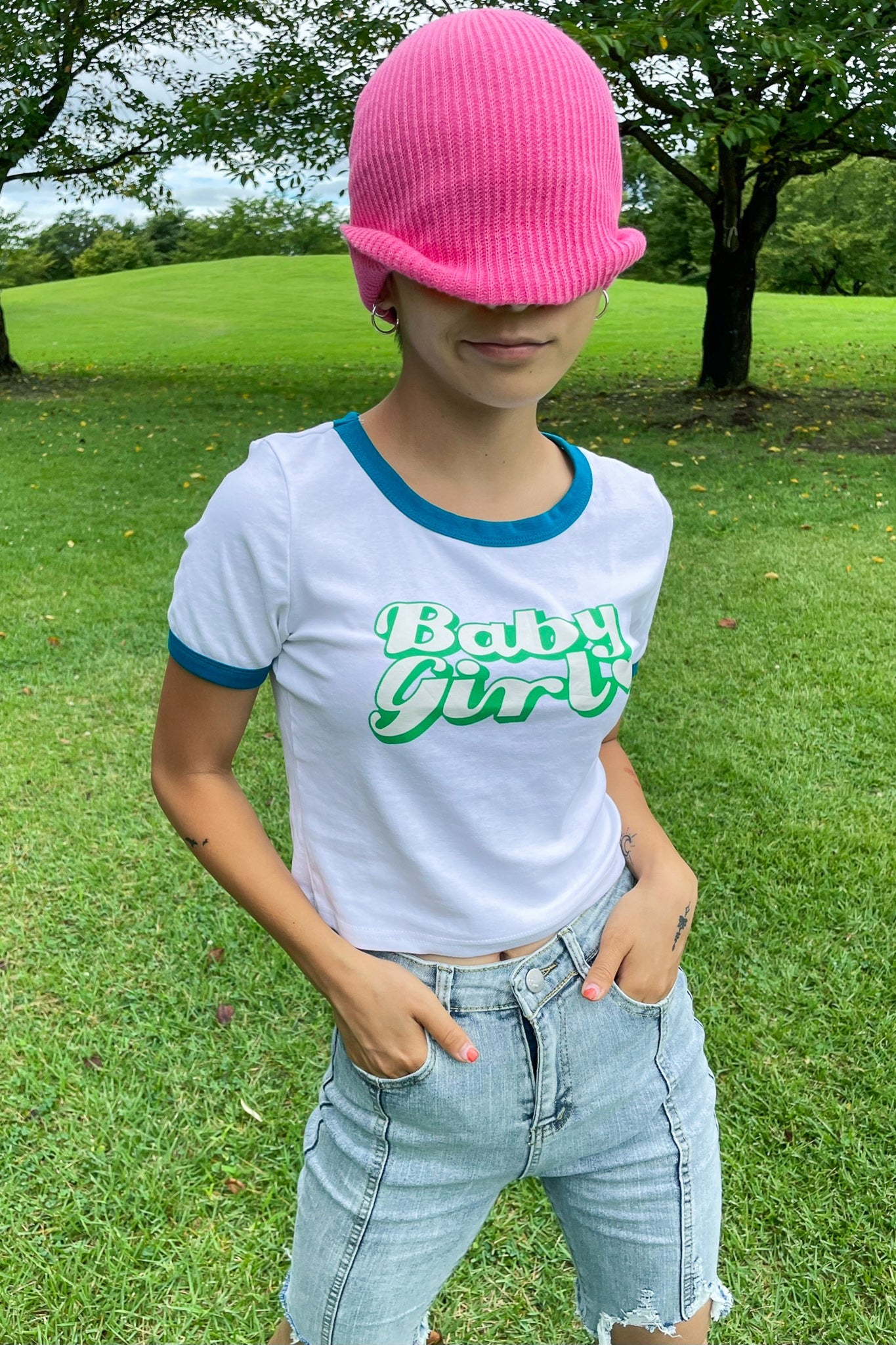 ラウンドネックBabygirlTシャツ DPA03016