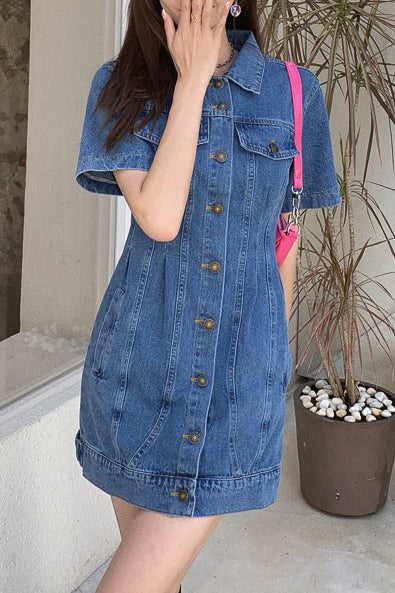カジュアルレトロデニムワンピース DPB71166