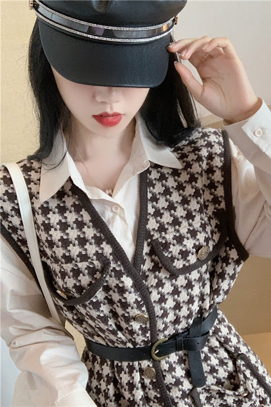 ベルト付ツイードベスト CPA42202